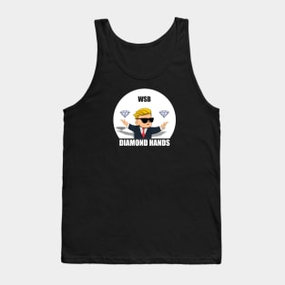 Reddit Wallstreetbets WSB Diamond Hands Day Trader Stock Market Options Tank Top